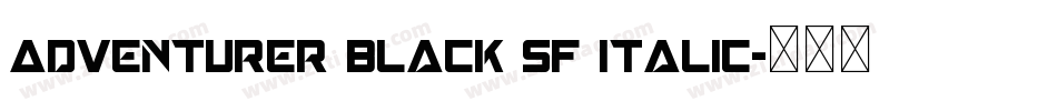 Adventurer Black SF Italic字体转换